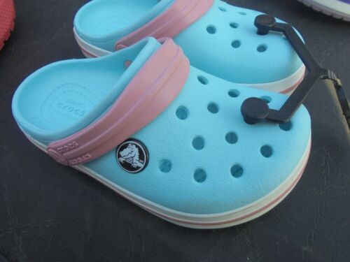 New Crocs Crocband Clog Childs 9 Ice Blue/White
