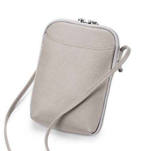 Genuine Leather Design Mobile Phone Bag Women's Simple Shoulder Messenger Bag - Picture 17 of 20