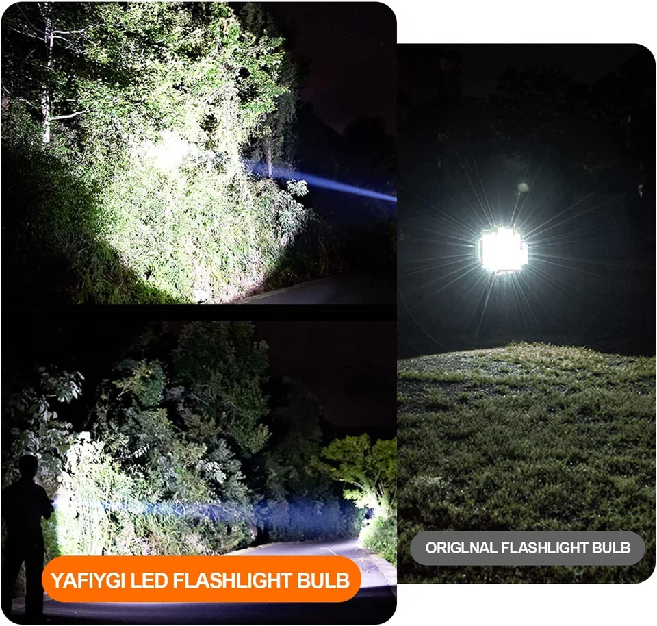 2 Pack LED Flashlight Replacement Bulb with 18V 12V 19.2V 6-24 Volt and 3W 247LM - Image 4 of 4