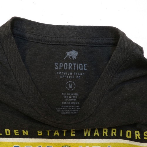SPORTIQE GOLDEN STATE WARRIORS NBA BASKETBALL TEE T SHIRT Mens M Gray Tri Blend - Picture 3 of 3