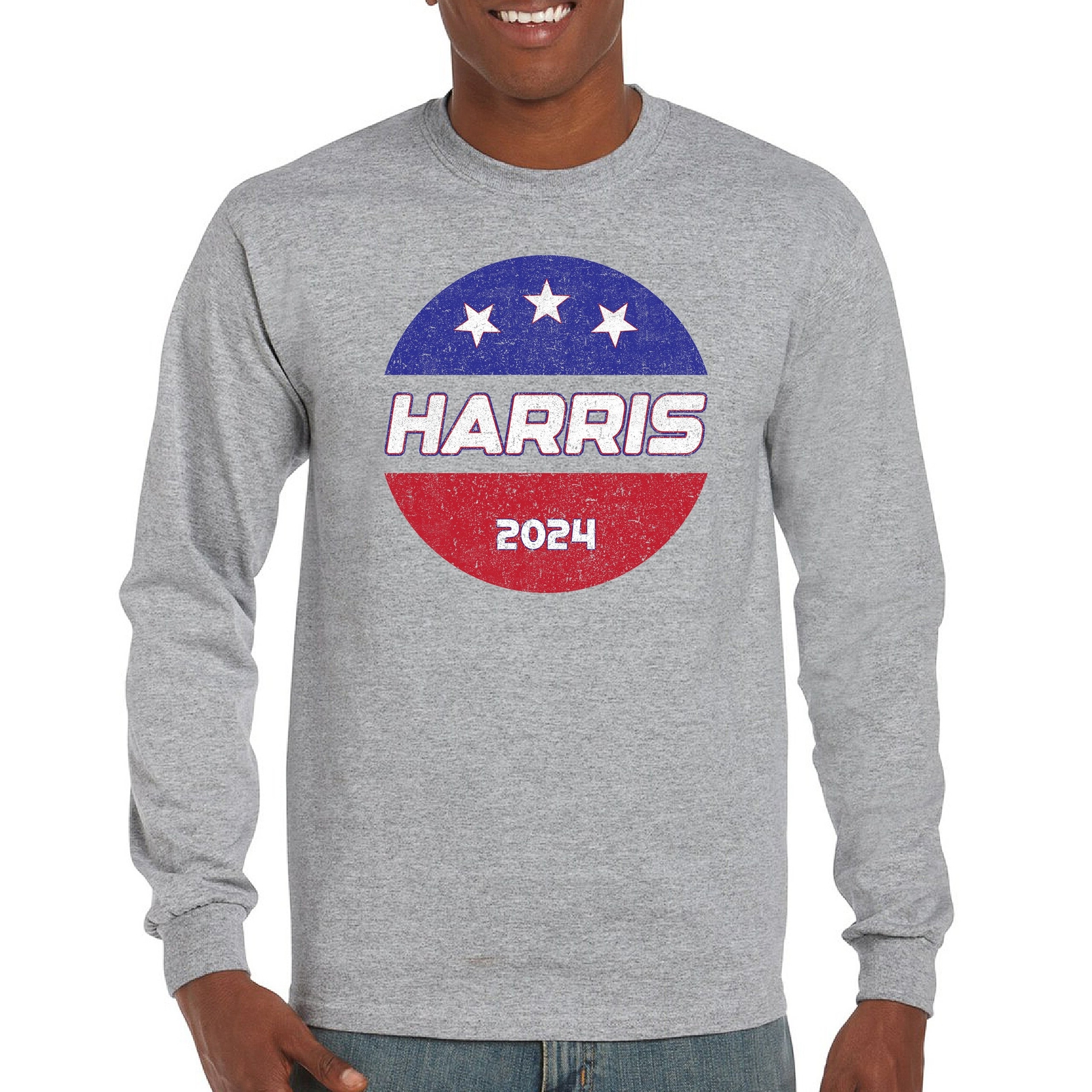 ALTRA T shirt vintage a maniche lunghe Harris 2024 Let's Win This I'm Speaking President