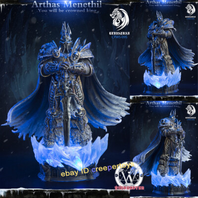 Leviathan Arthas WOW 1/10 Resin Model Painted Statue LED 12''H CPWS-09S