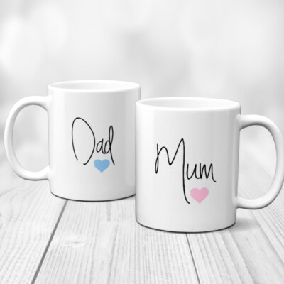 Set Of Two Or Single Mummy And Daddy Mum Dad Mug Cup Present Gift Mothers  day