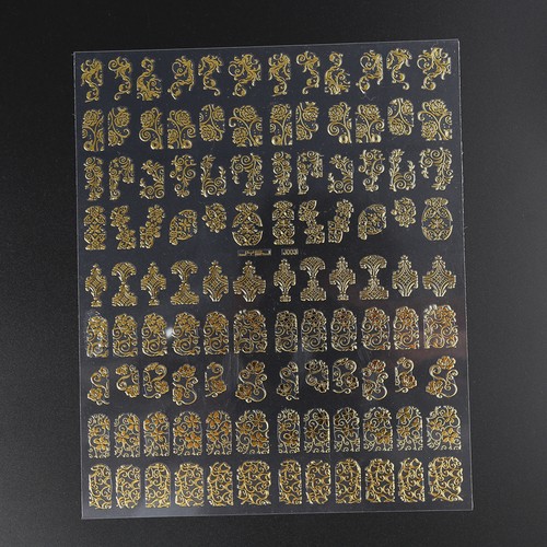 108Pcs 3D Silver Flower Nail Art Stickers Decals Stamping For DIY Decoration DW - Picture 5 of 14