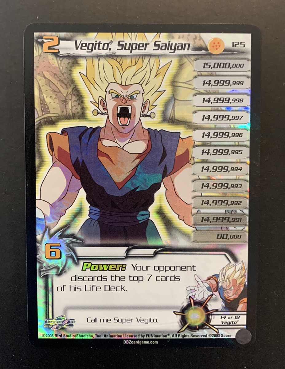 DBZ Vegito Super Saiyan Level 2 ULTRA RARE Card TCG #125 Dragon