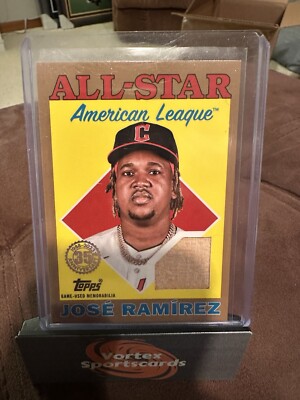 2023 Topps '88 Topps All Star Relics Gold Jose Ramirez Game Used Bat /50