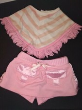 BAB Pink Skort And Pink/White Shawl/Top  2 Piece Lot