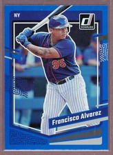 2023 Donruss Baseball Base Holo Blue #149 Francisco Alvarez (Mets)