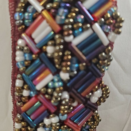 Speechless Sz XS Shift Dress Red/Blue/White Sleeveless Keyhole Beaded Neckline - Picture 5 of 9