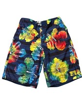 Body Glove Boys Rainbow Tropical Hibiscus Swim Trunks Size Extra Large 18