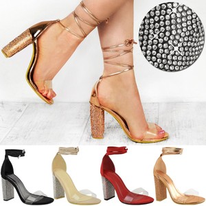perspex diamante heels