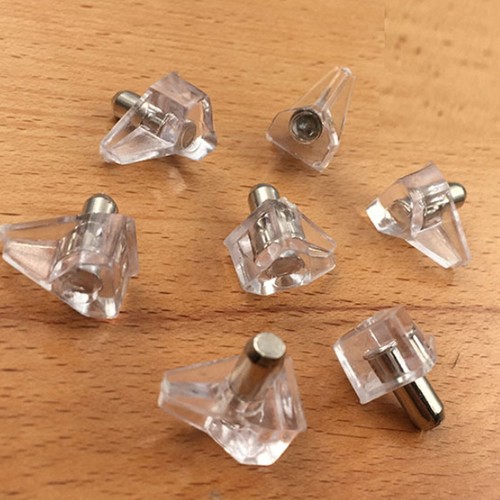 48X Shelf Support Pins 5 mm Cupboard Pegs Shelves Racks Holder Clear Transparent - Picture 4 of 4