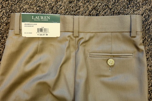New Lauren Ralph Lauren Boy's Dress / Suit Pants - Size 7 - TAN - Picture 4 of 5