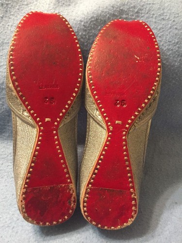 Zebidah Damenschuhe glitzernd metallic bequem formell flach Größe US 5,5 silberfarben - Bild 6 von 7