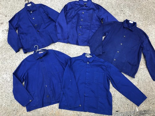 Vintage Chore French Worker Jackets - Navy Blue - XS S M L XL 2XL 3XL - Picture 3 of 11