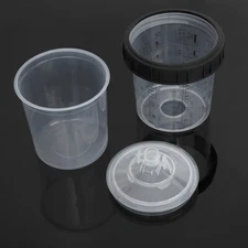 Disposable Spray Paint Gun Plastic Cup Liners & Lids Kit 20Ounce 600ML