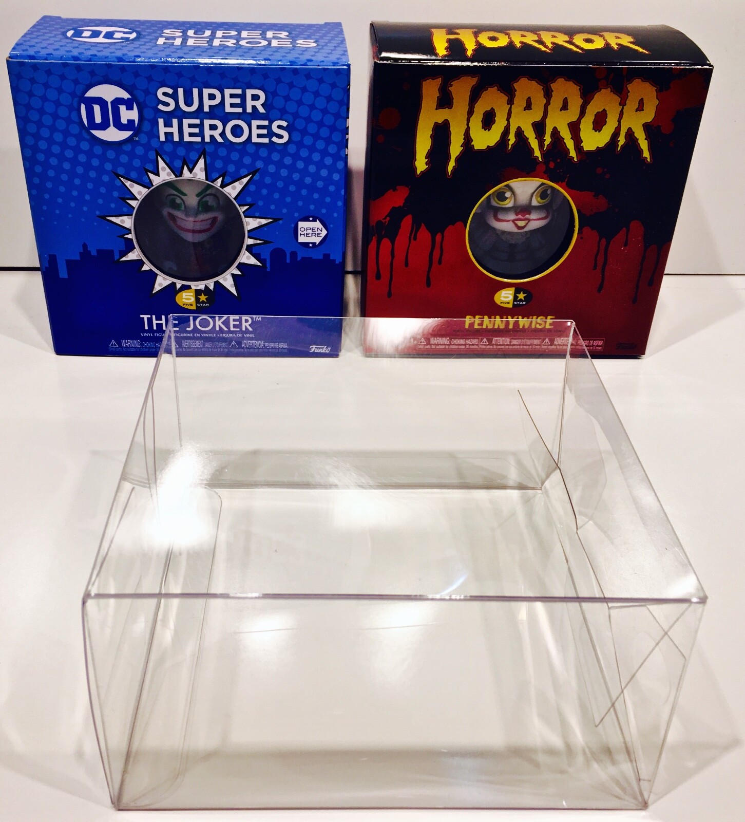 8 Box Protectors for FUNKO 5 STARS Vinyl Figure Boxes    Clear Display Case Pop!