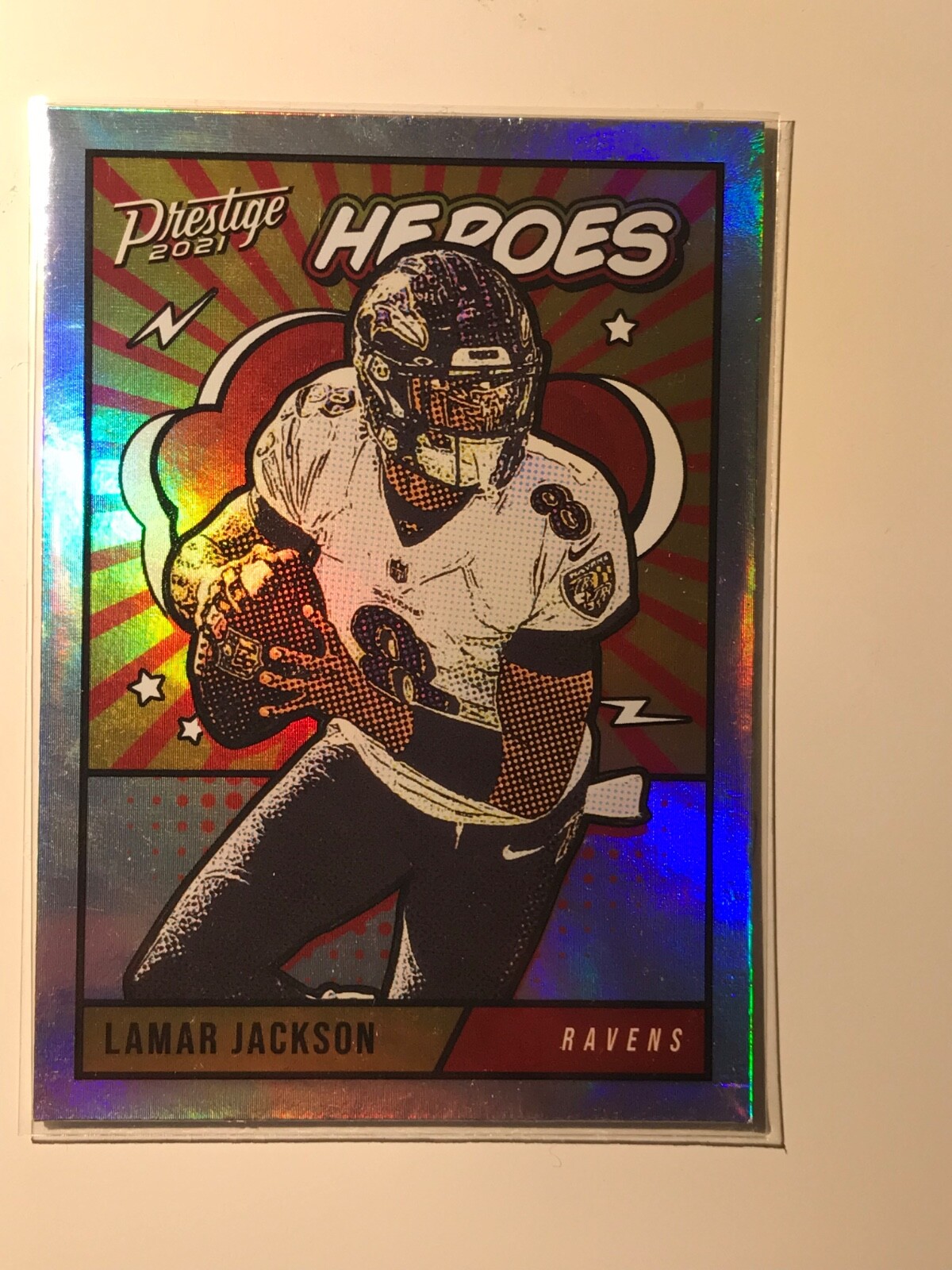 Lamar Jackson 2021 Panini Prestige Heroes #HE-2 Baltimore Ravens