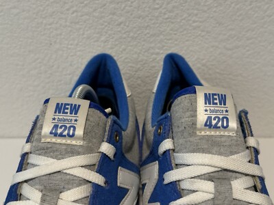 New Balance Mens 420 Running Shoe Size 12 Blue Suede Gray  display picture 1
