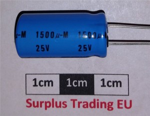 Eurocap electrolítico radial 1000uF 25V 105 ° C pk de 4