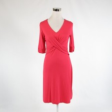 Salmon pink BANANA REPUBLIC stretch 1/2 sleeve A-line dress S