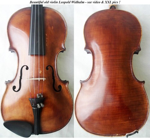 RARE OLD VIOLIN J M LEOPOLD WIDHALM -video- ANTIQUE MASTER バイオリン скрипка 小提琴 585 - Picture 3 of 22