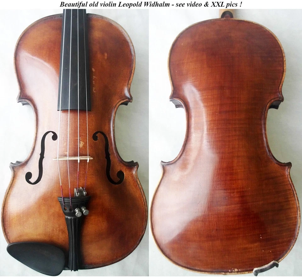 RARE OLD VIOLIN J M LEOPOLD WIDHALM -video- ANTIQUE MASTER バイオリン скрипка 小提琴 585 - Image 3 of 4