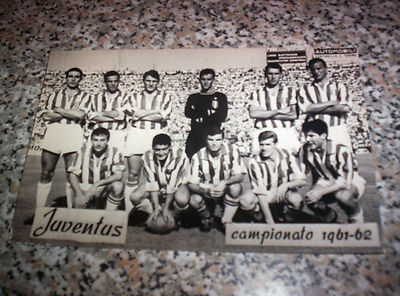 Photo Originale – Équipe JUVENTUS F.C. – Saison 1961 – Vintage – Taille 23x17 Cm