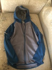 Teal Gray with Hood Unisex Champion Jacket - Medium Size 8 - 10 Youth