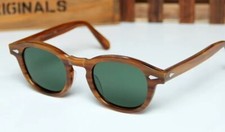 MOSCOT LEMTOSH Sunglasses Women Retro Brown Oval Frame Green Lens Sunglasses Men