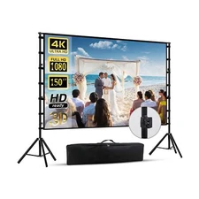 150 inch Projector Screen With Stand,HUANYINGBJB Outside Projection Screen, P...