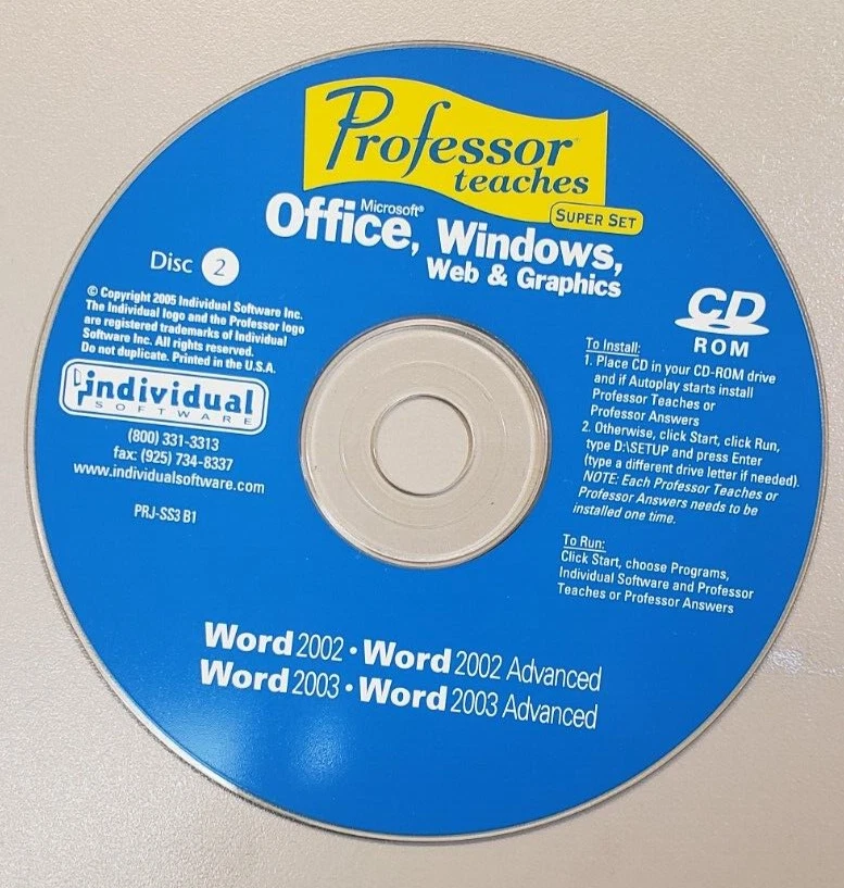 Professor Teaches Software Lot of 17 Video Class CDs - Image 2 of 4