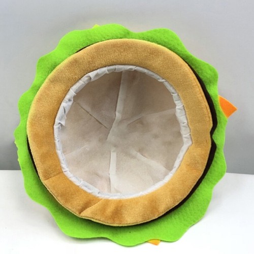 Hamburger Cheeseburger Fast Food Plush Hat Party Dress Up Costume Accessories - Picture 2 of 8