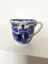 W.R.M. Burslem Blue & White China Cup Midwinter Landscape Design FREE P&P
