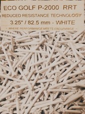 3 1/4" ECO WHITE Golf Tees 3.25" RRT Biodegradable Wholesale Lot CHOOSE QTY 