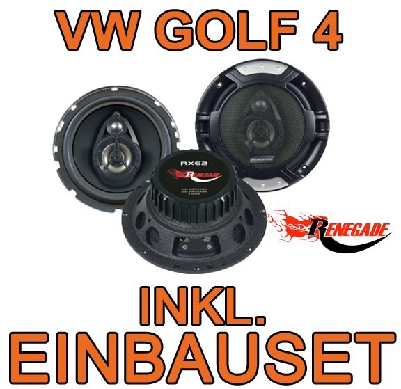 VW Golf 4 IV 3-WEGE Boxen Lautsprecher Renegade - 16Cm Einbauset ZubehÖR NEU-image