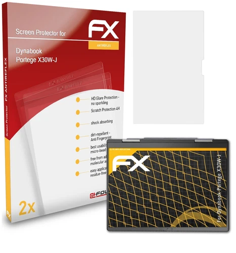atFoliX 2x Film Protection d'écran pour Dynabook Portege X30W-J mat&antichoc