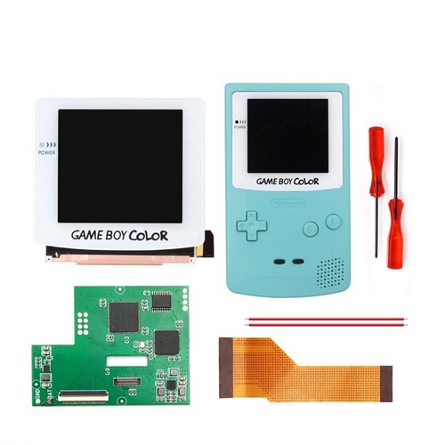 GBC AMOLED OLED Écran Tactile Rechargeable Batterie Li-ion Blanc Kit pour GameBoy - Photo 4/65