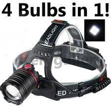 990000LM Super Bright XHP90 LED COB Headlamp Zoom Rechargeable Headlight Torch