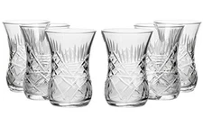 GS8845-124, Set of 6 Neman Glassworks, 5-Oz Hand Made Russian Crystal Glasses