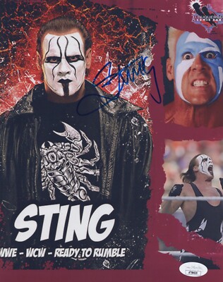 AEW, NWO, WCW & WWE- Steve Borden aka 'Sting' signed 8x10
