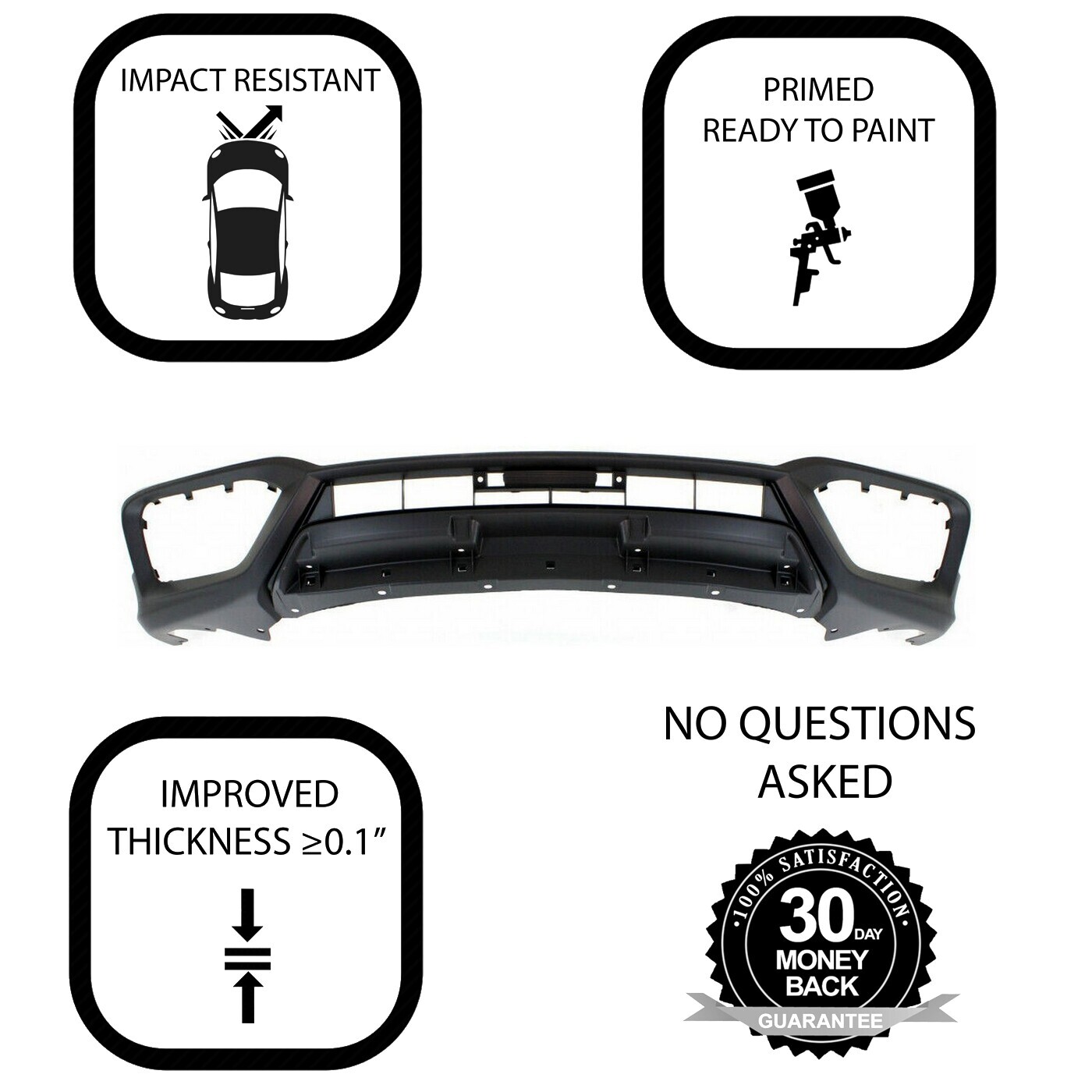 Front Lower Bumper Cover For 2013-2015 Honda Crosstour Primed  