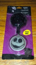 Disney Nightmare Before Christmas Flashing Necklace Jack Skellington Face NIP