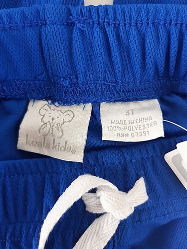 Koala Kids Baby Boy Toddler Sweatpants 3T Blue/White Side Stripes Elastic Waist - Picture 3 of 3