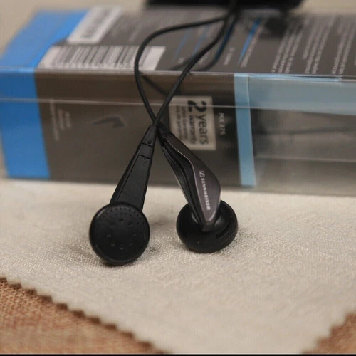 Cuffie In-Ear Originali Sennheiser MX375 Tipo Piatto Cuffie - Nero Nuove - Foto 4 di 9