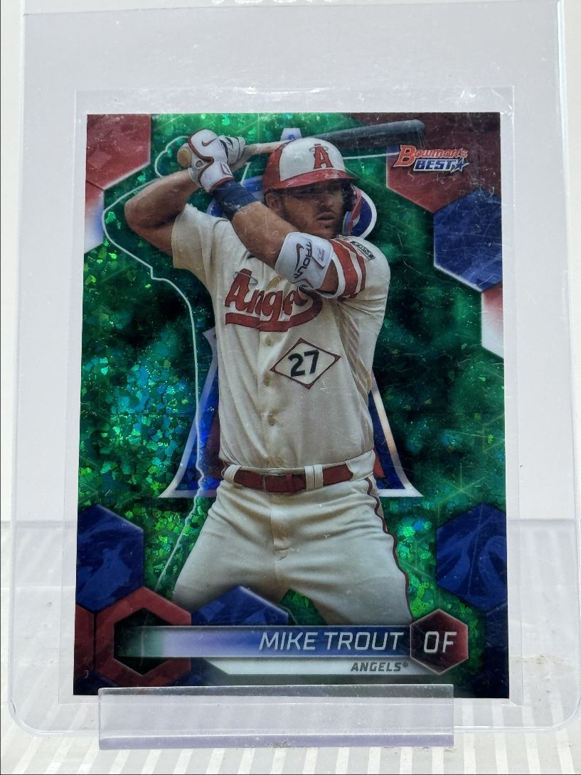MIKE TROUT 2023 BOWMAN'S BEST GREEN MINI DIAMOND ANGELS /99 Q2790