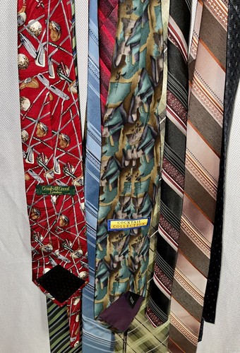 Lot of 9 Vintage Ties brand names mostly silk Beene Ashford Cassini Dache - Picture 8 of 8
