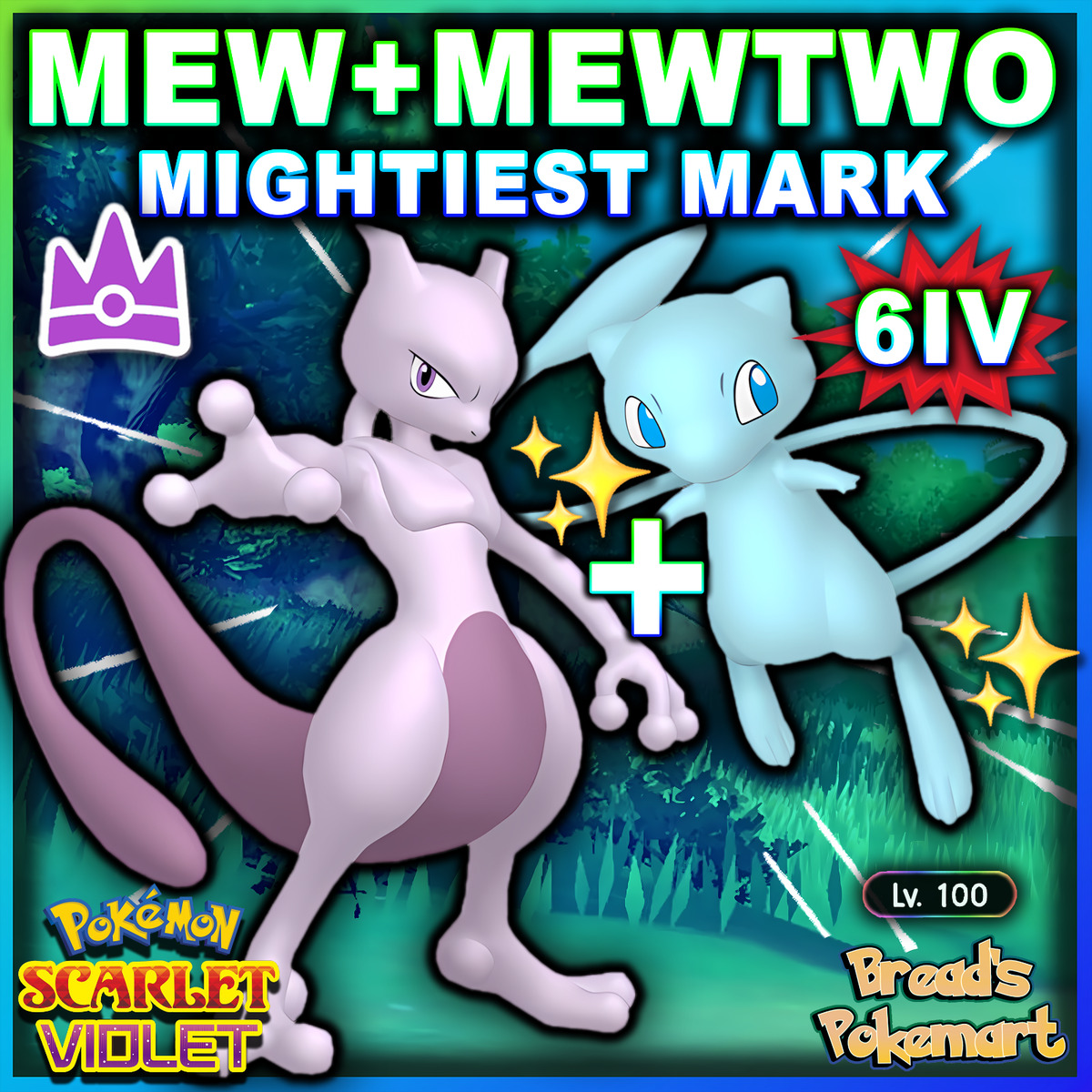 MEW SHINY/Normal 6IV Mewtwo Raid Counter ANY TERA ⚡ POKÉMON SCARLET and  VIOLET