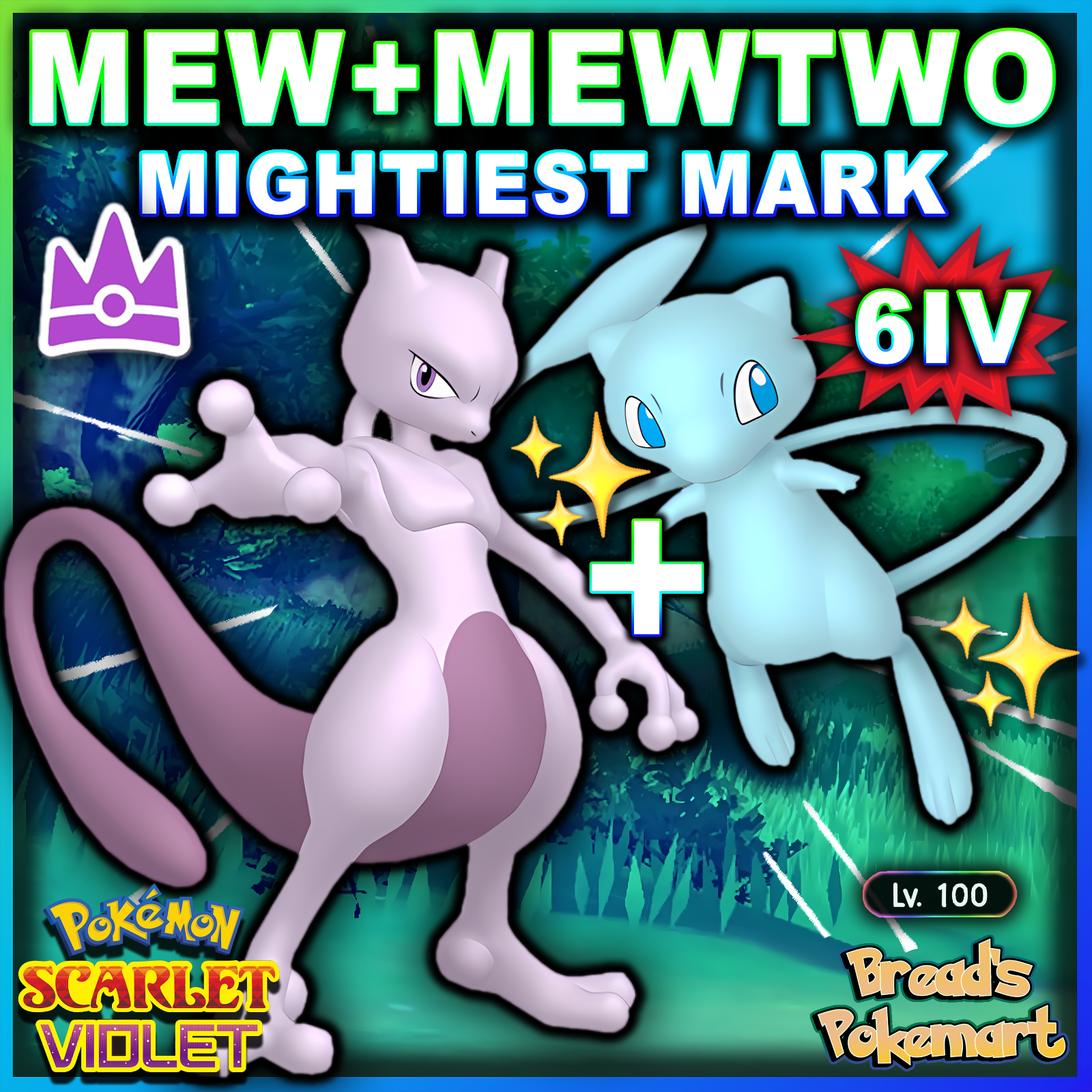 ✨ SHINY MEWTWO ✨ 6IV, MODEST, BATTLE-READY, Pokemon Scarlet and Violet