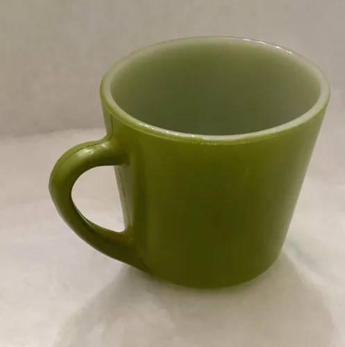 Vintage Anchor Hocking Placesetters Avocado Green Coffee Mug